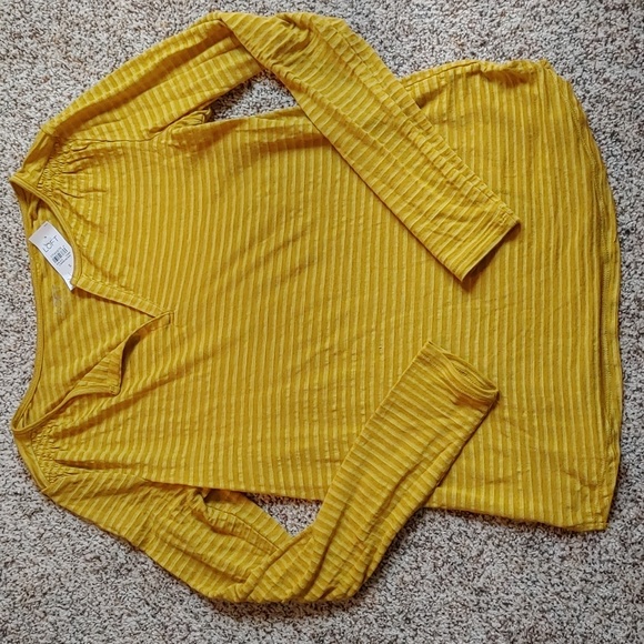 Mustard Striped Top - Picture 1 of 4